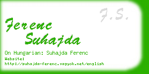 ferenc suhajda business card